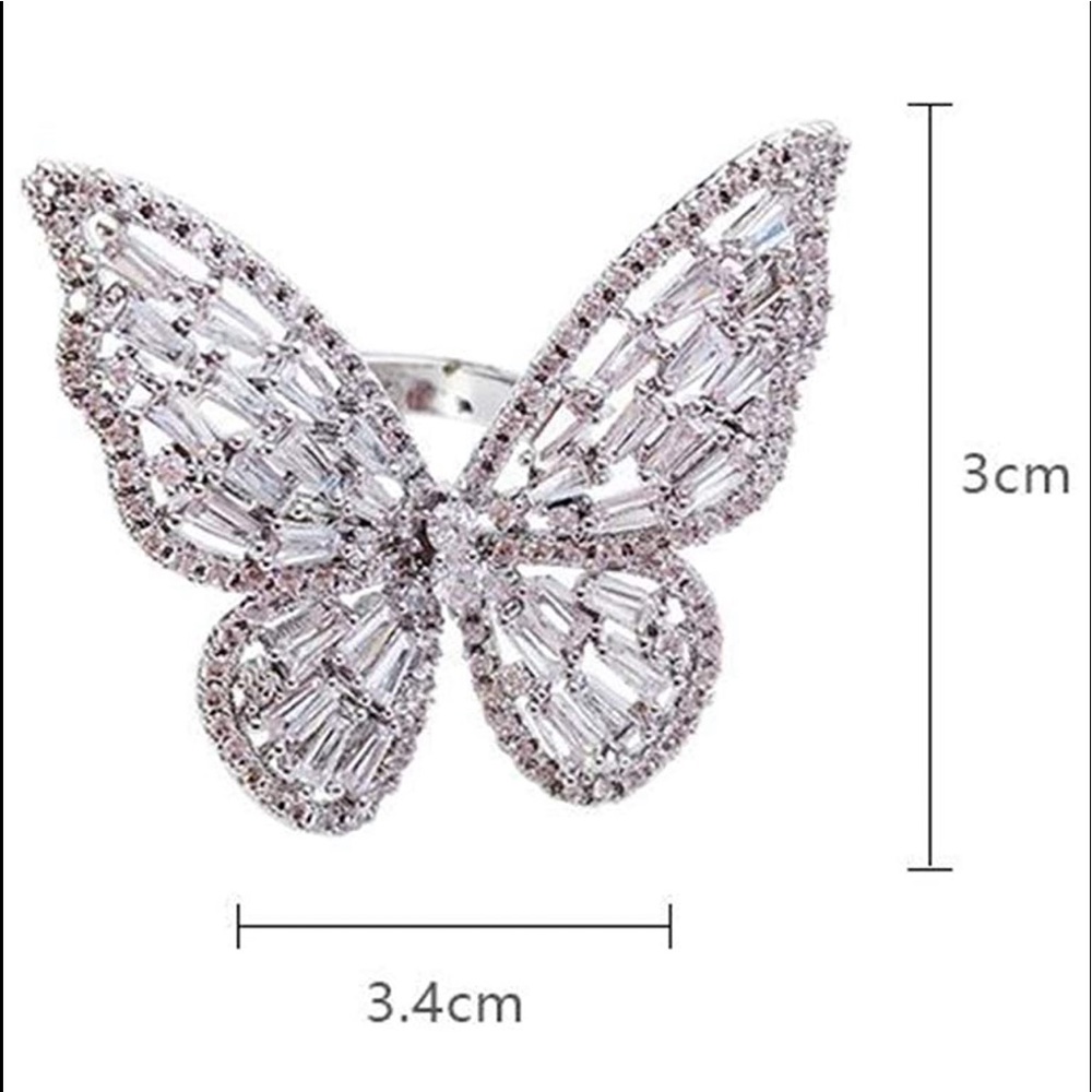 CZ Butterfly Ring - Picture 4 of 9